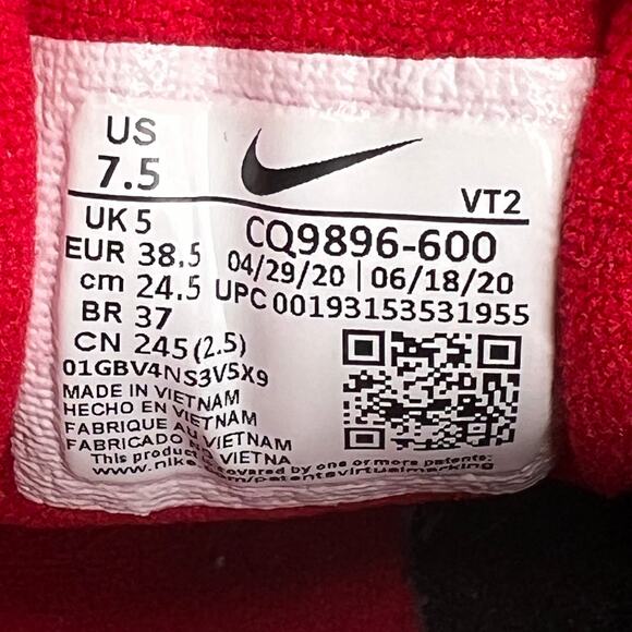 Nike Air Max 97 University Red Lace Up Running Shoe Womens Size 7.5 CQ9896-600 - Picture 14 of 15